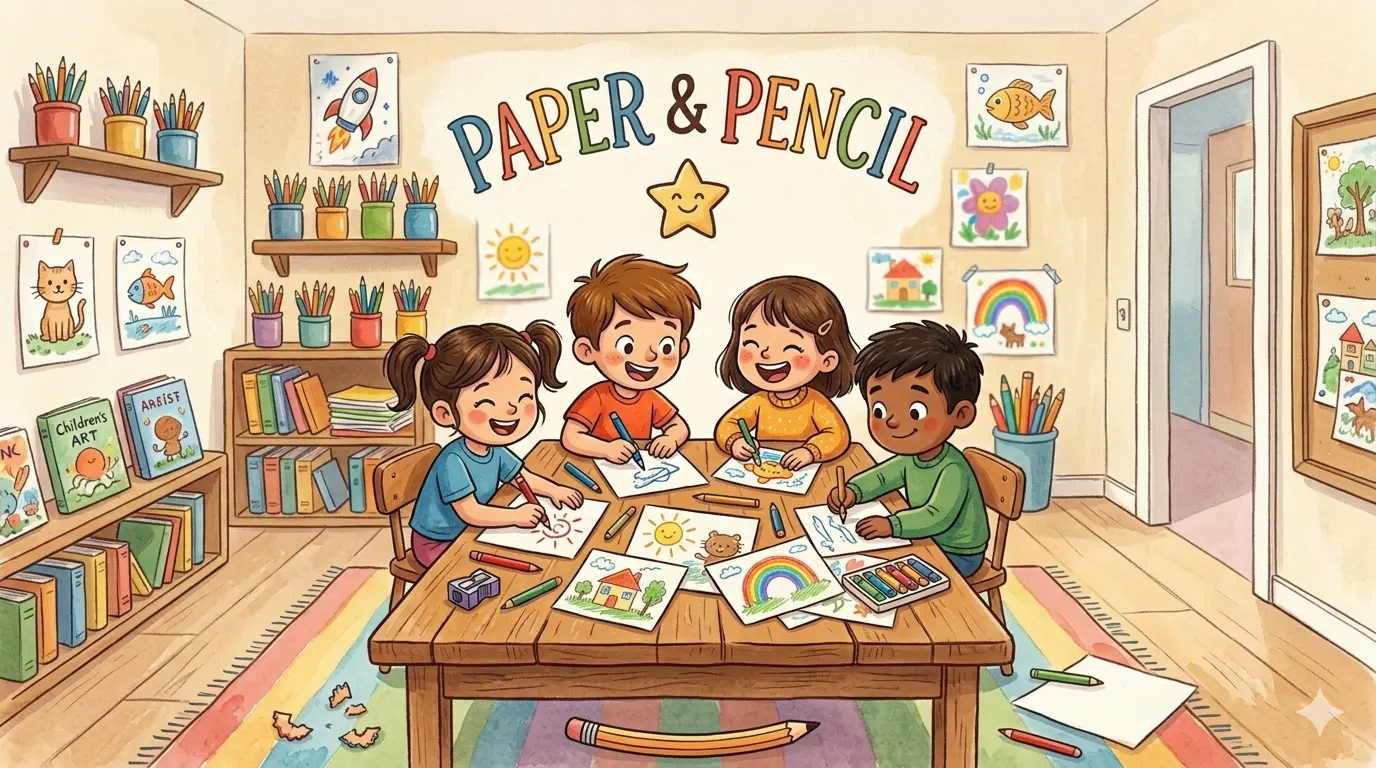 kids playing actively with activity items
